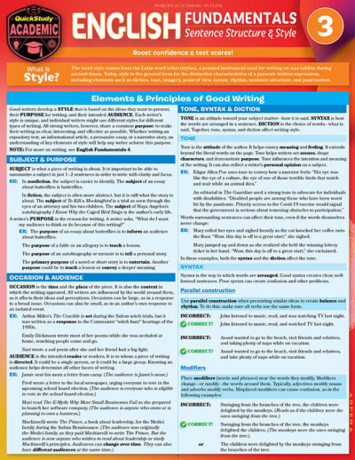 English Fundamentals 3 Laminated Guide