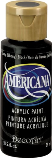 Americana Acrylic Paint 2 oz Ebony Black