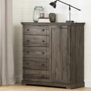 Sportsman - Rough Cut Maple Chest of Drawers w/ Hidden Storage & Gun Rack