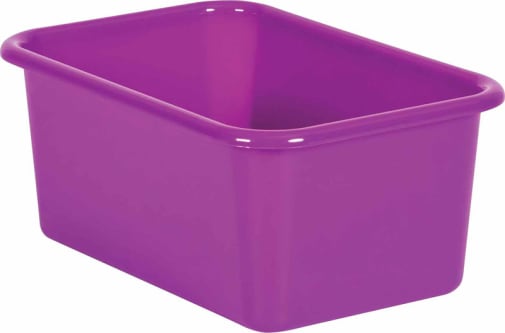 Small Plastic Storage Bins - Purple