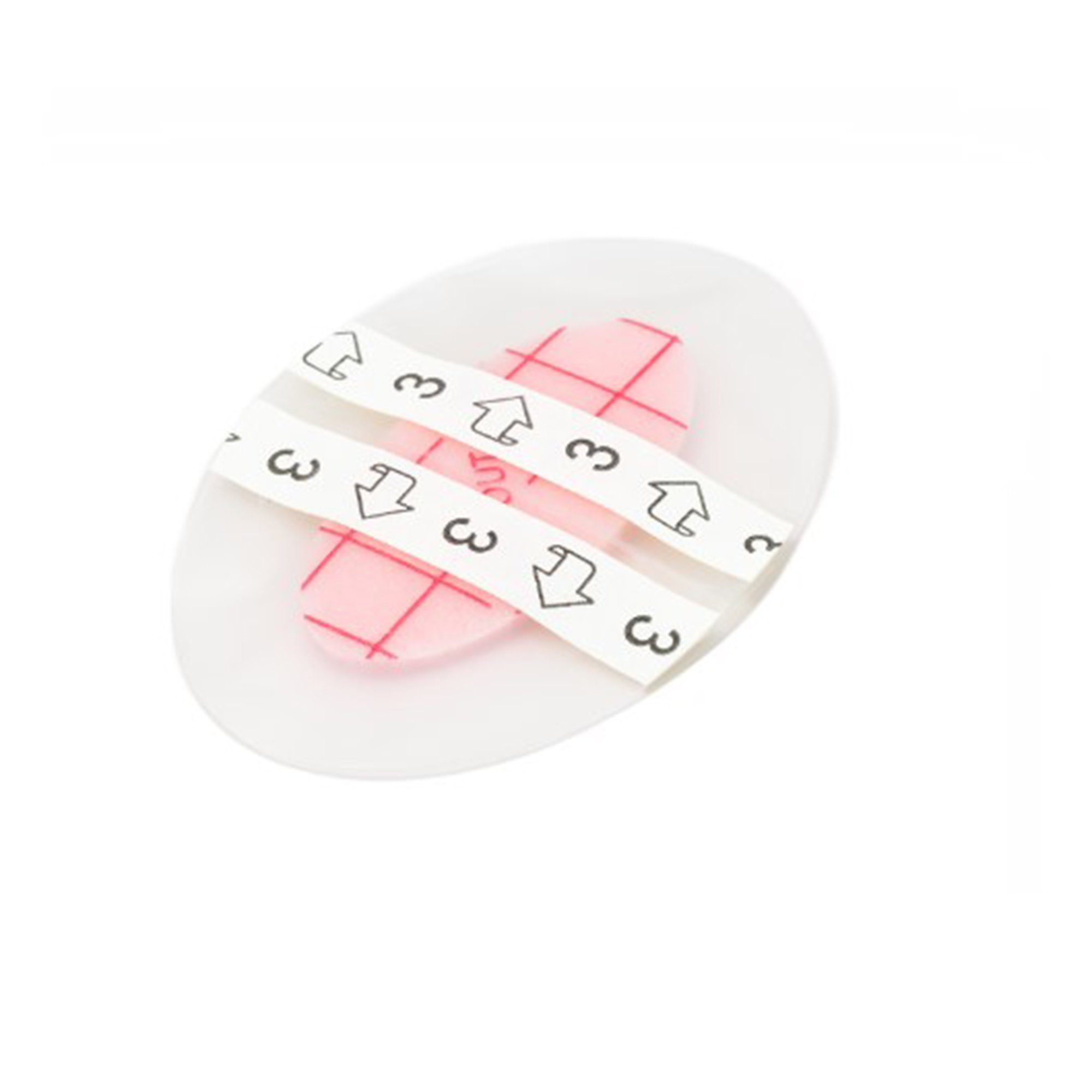 PolyMem Shapes Adhesive with Border Foam Dressing, 2 x 3 Inch Oval MK 553733