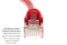 Cat6 Shielded Ethernet Patch Cable, Half-moon Boot, 15 ft, Red