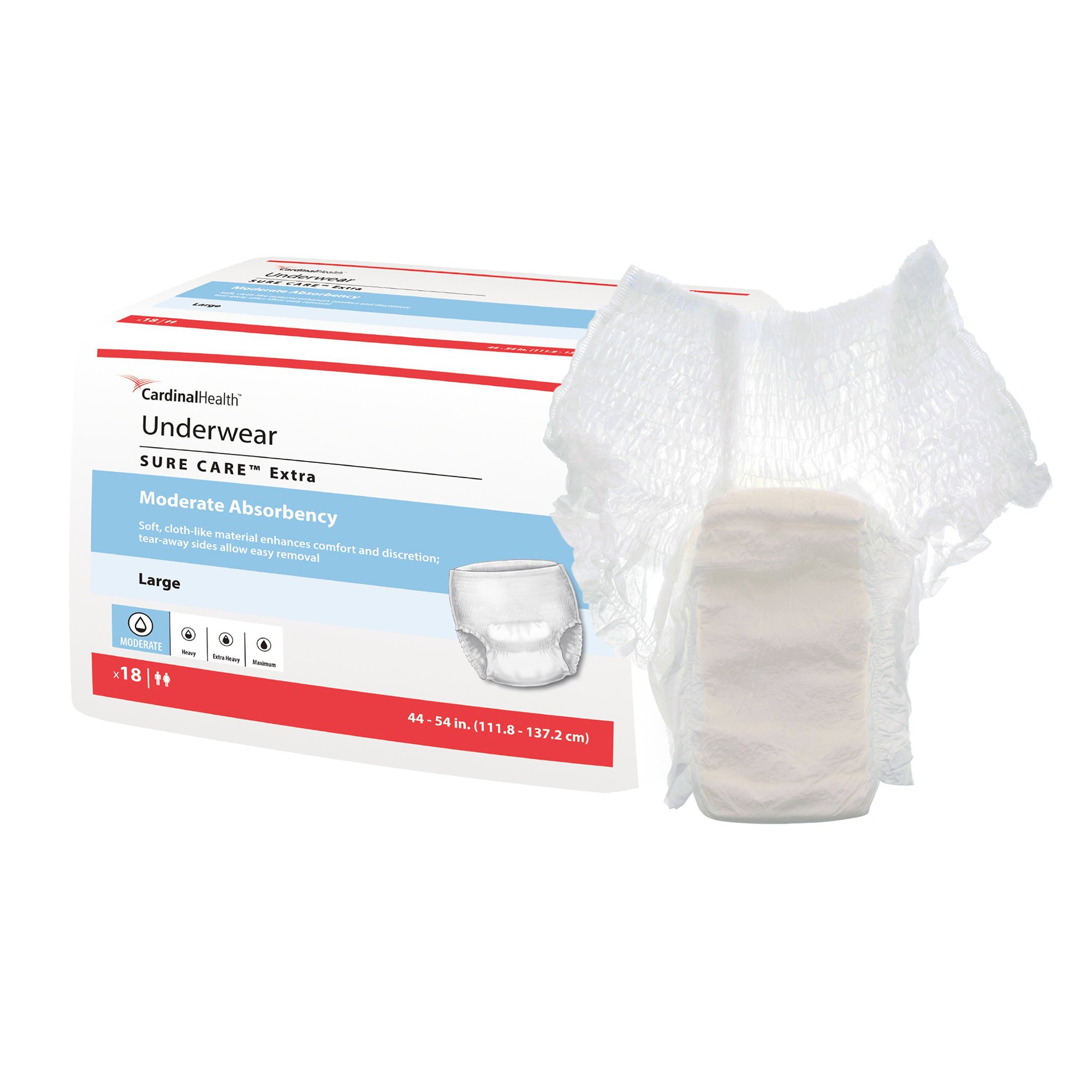 Sure Care Extra Moderate Absorbency Incontinence Underwear, Large MK 814880