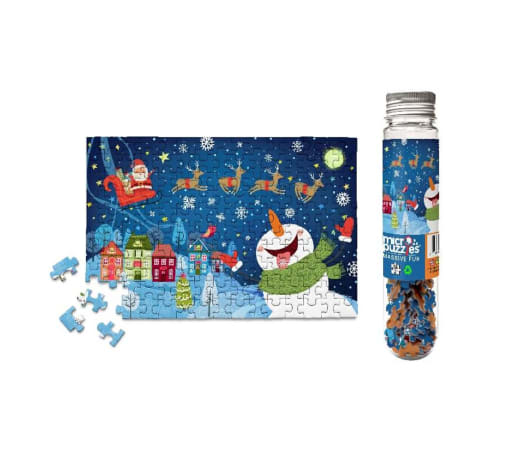 MicroPuzzles Here Comes Santa Claus 150-Piece Jigsaw Puzzle