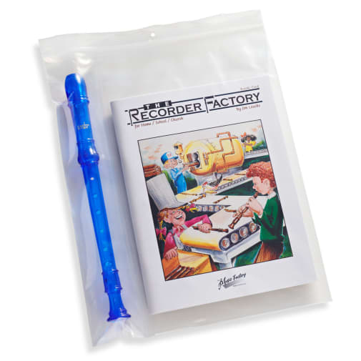 Recorder Factory Book and Neon Blue Recorder (Bundle)