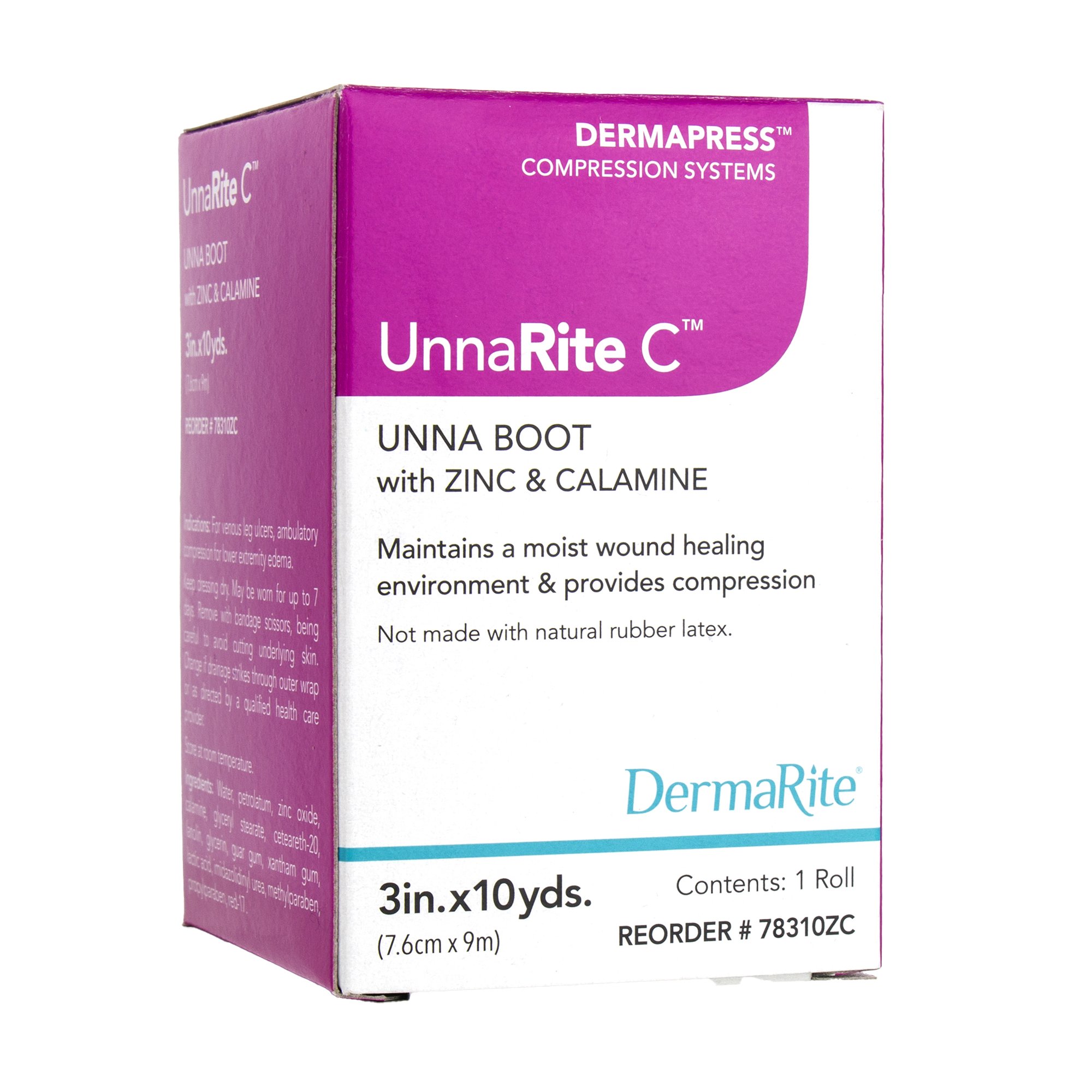 UnnaRite C Unna Boot with Calamine and Zinc Oxide, 3 Inch x 10 Yard MK 980207