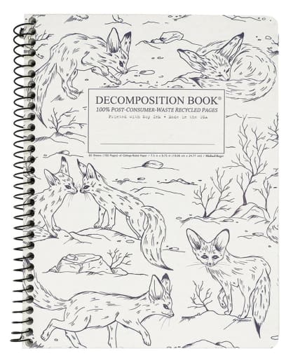 Fennec Foxes Decomposition Book College Ruled (7.5" x 9.75")