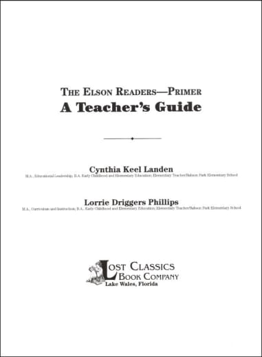 Elson Readers: Primer Teacher's Guide