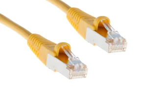 Cat5e Shielded Ethernet Patch Cable, Half-moon Boot, 0.5 ft, Yellow