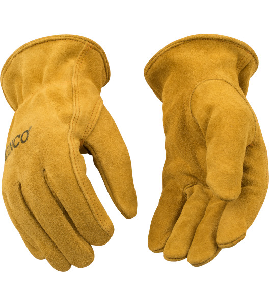 Suede Cowhide Driver, Golden, large