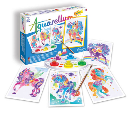 Aquarellum Junior Unicorns Watercolor Paint Set (7+)