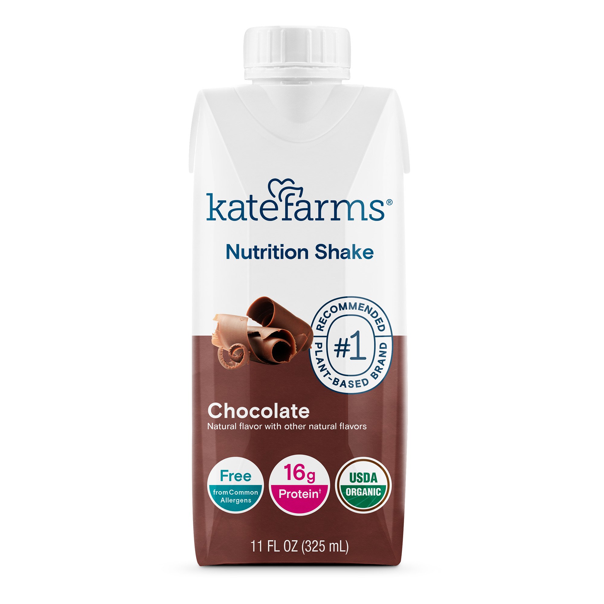 Kate Farms Nutrition Shake, Chocolate, 11-ounce carton MK 1170427