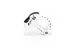 Cable Clamp Pro Small, White/Black, Pack of 15