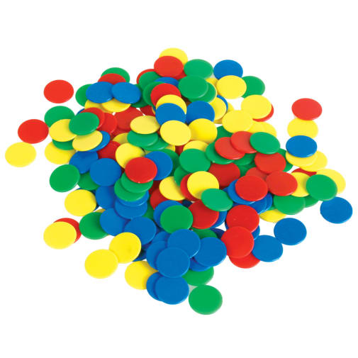 Opaque Counting Chips (4 colors) set of 200