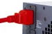 AC power cord, C14 to C19, 14 AWG, 4ft, Red