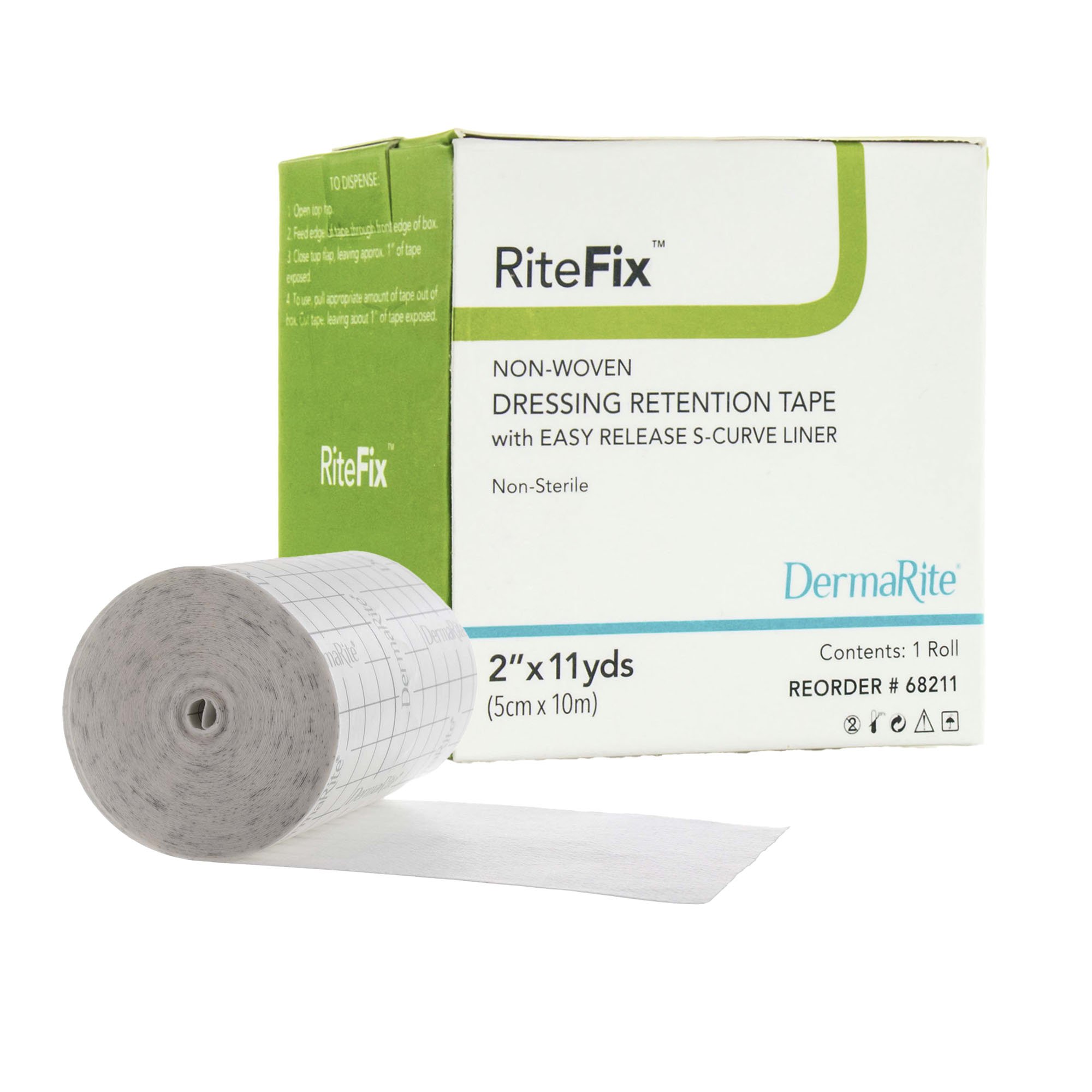 RiteFix Nonwoven Dressing Retention Tape, 2 Inch x 11 Yard, White MK 939643
