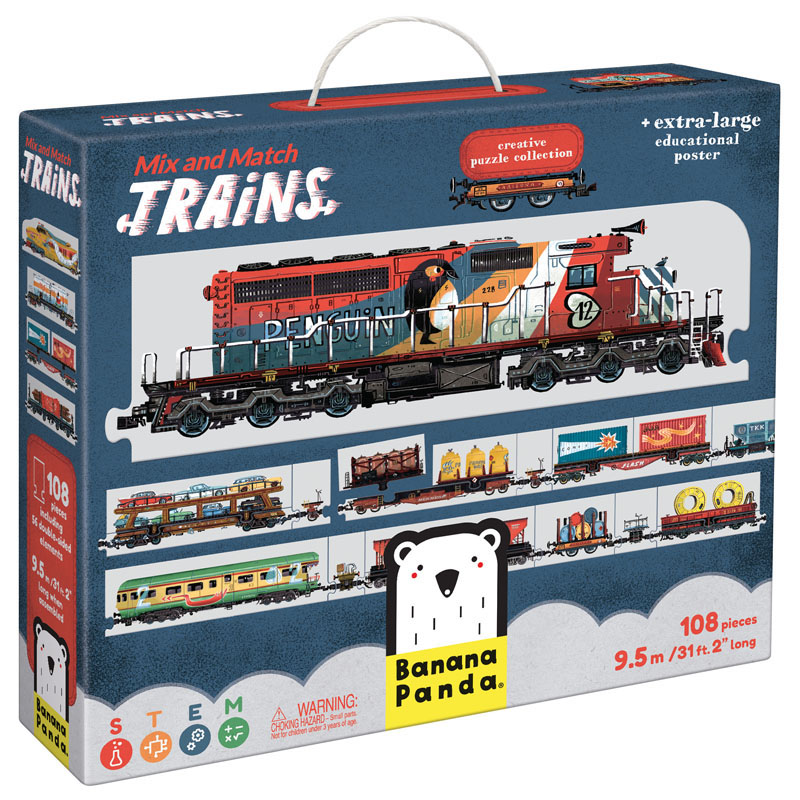 Banana Panda Mix and Match Trains Puzzle