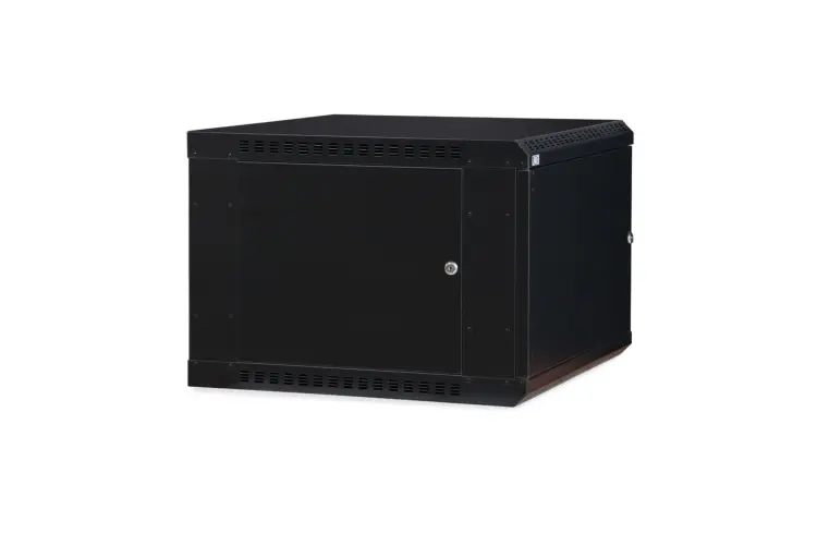 9U LINIER Fixed Wall Mount Cabinet - Solid Door