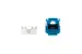 Cat6A RJ45 110 Type Keystone Jack, Blue