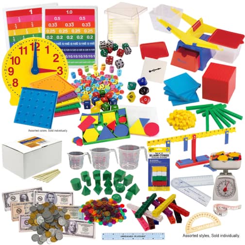 Math in Focus Complete Manipulative Kit with Teaching Clock Upgrade- Grades K-5