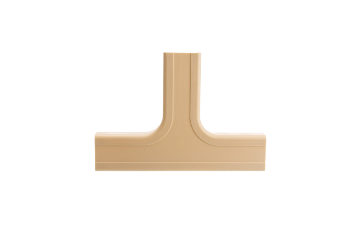 1.25 inch Surface Mount Cable Raceway, Tee, Ivory 1.25 inch Surface Mount Cable Raceway, Tee, Ivory