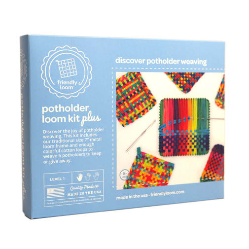Friendly Loom Potholder Loom Kit Plus (7" Traditional Loom)