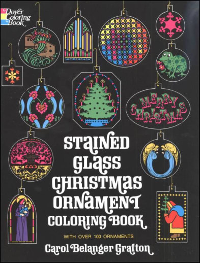 Christmas Ornaments Stained Glass Coloring Book