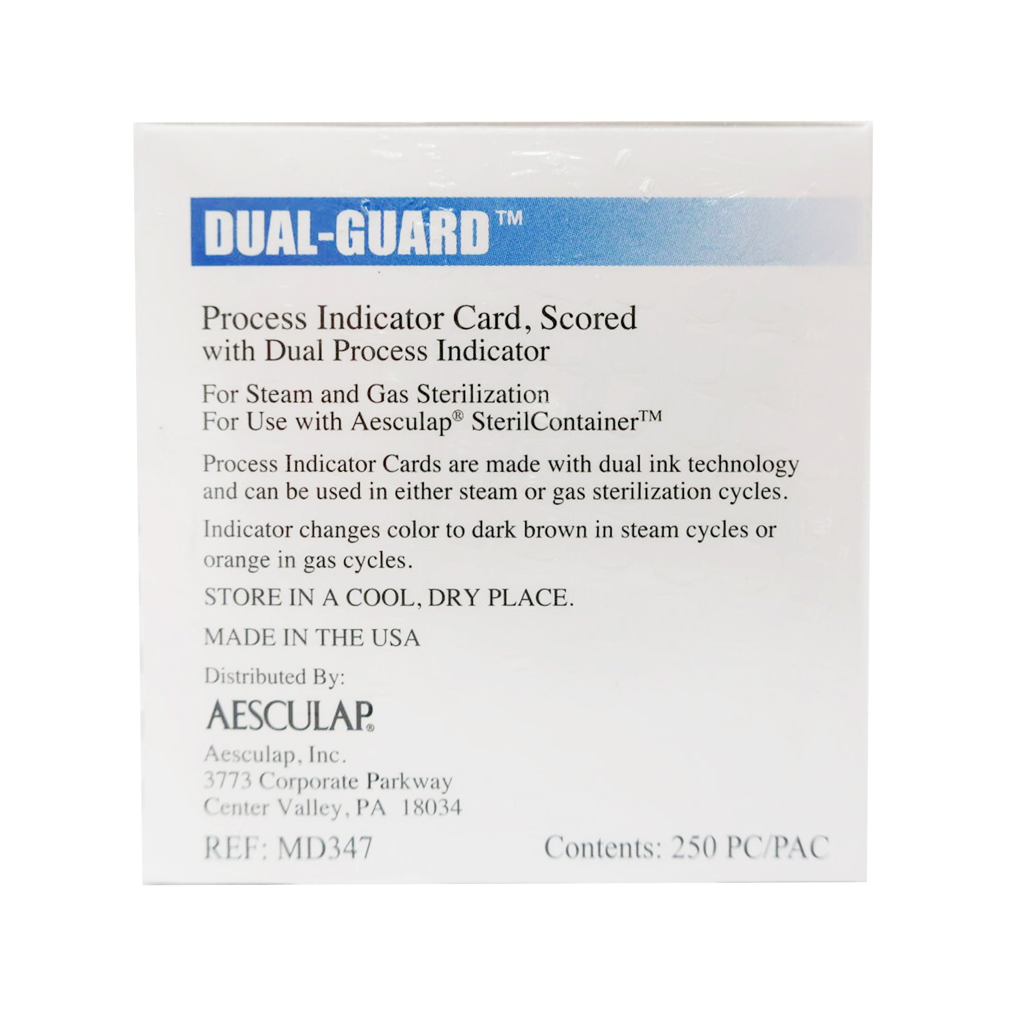 Aesculap Sterilization Process Indicator Card MK 298270