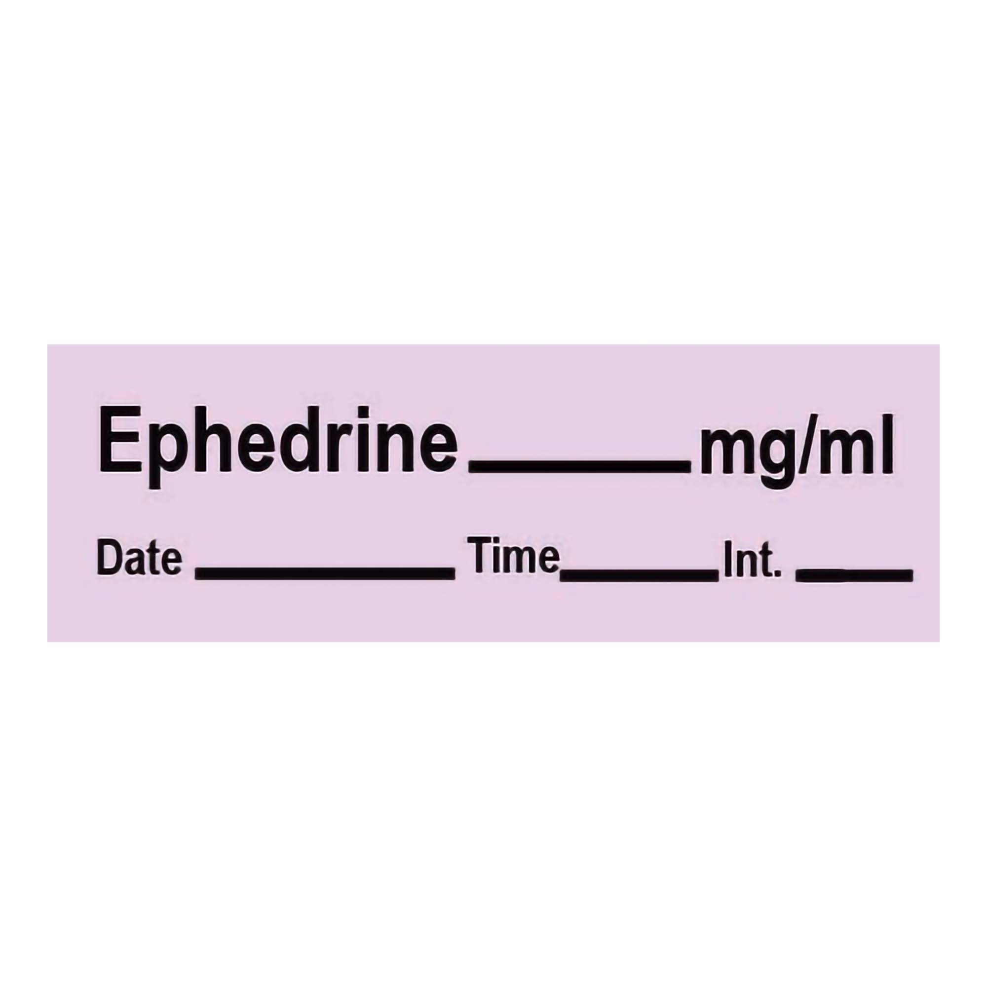 Timemed Drug Label, EPHEDrine_mg/mL Date_Time_In_ MK 173550