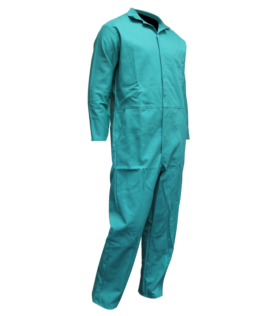 Coveralls: 9 oz. Green FR Cotton, , large image number 0