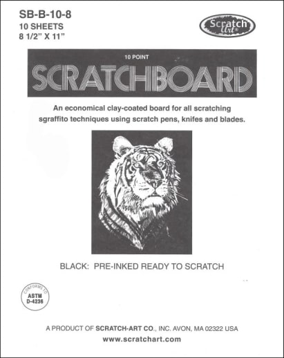 Scratchboard 10 pt., Black, 10 sheets