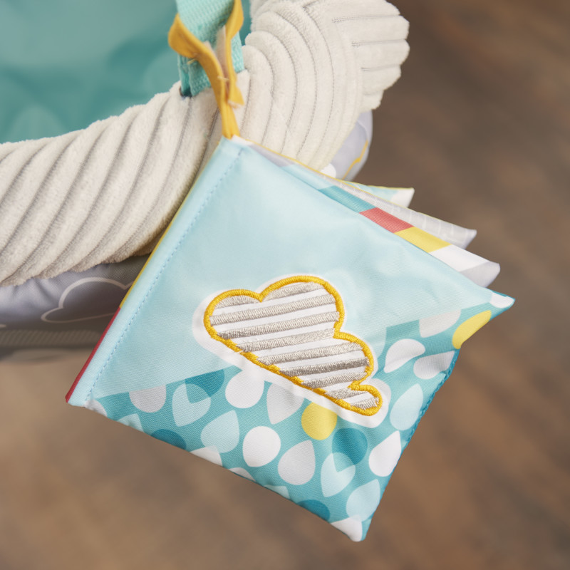 Door Jumper with 4 Removable Toys (Sweet Skies) Lifestyle Photo Door Jumper with 4 Removable Toys (Sweet Skies) Lifestyle Photo