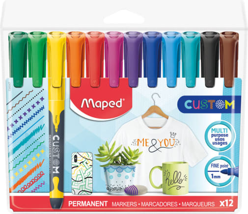 Marker'Peps Permanent Fine Tip Marker (pack of 12)