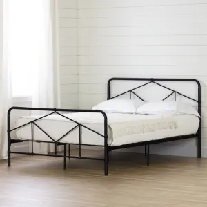 Geometric Metal Platform Bed