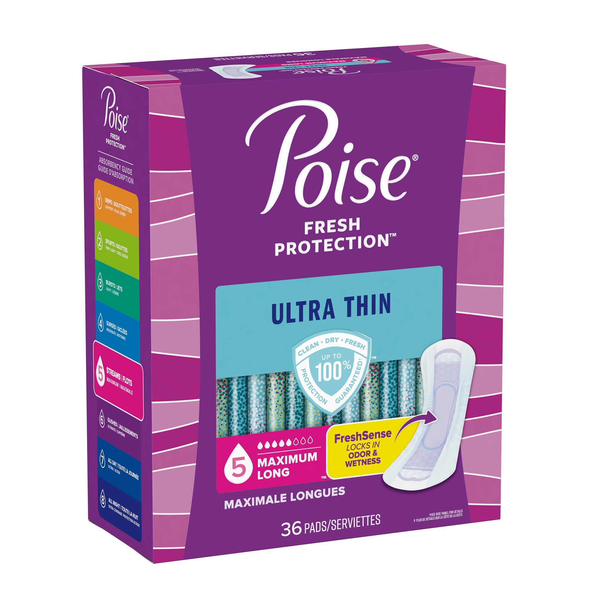 Poise Fresh Protection Ultra Thin Pads, Maximum Long MK 1205943