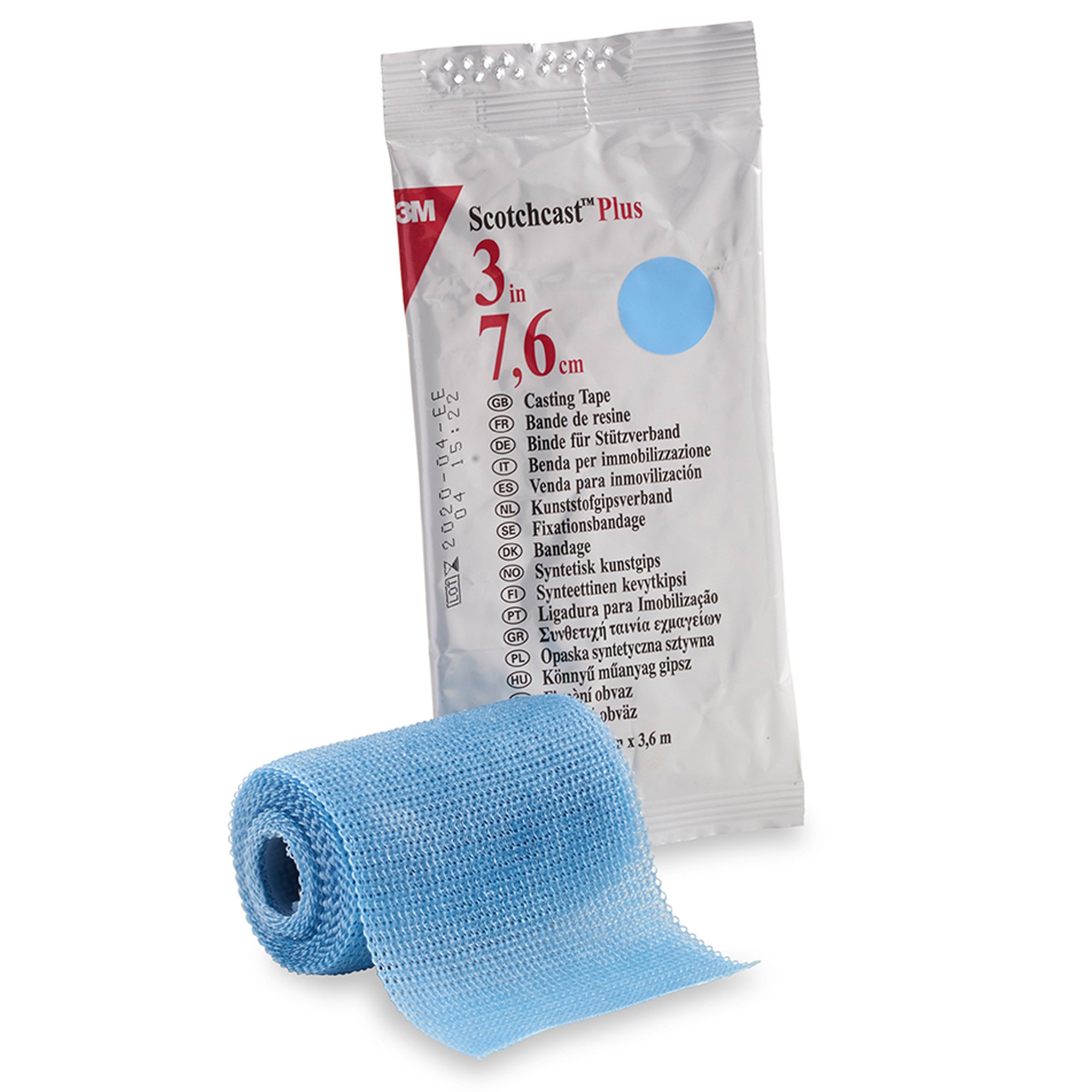 3M Scotchcast Plus Light Blue Cast Tape, 3 Inch x 4 Yard MK 199232