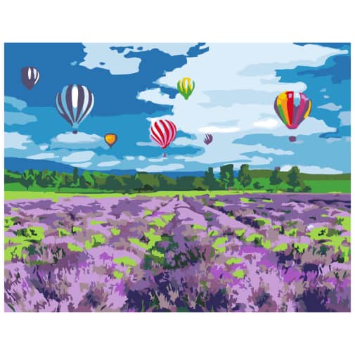 Artwille Paint by Number - Flight Over Lavender Field