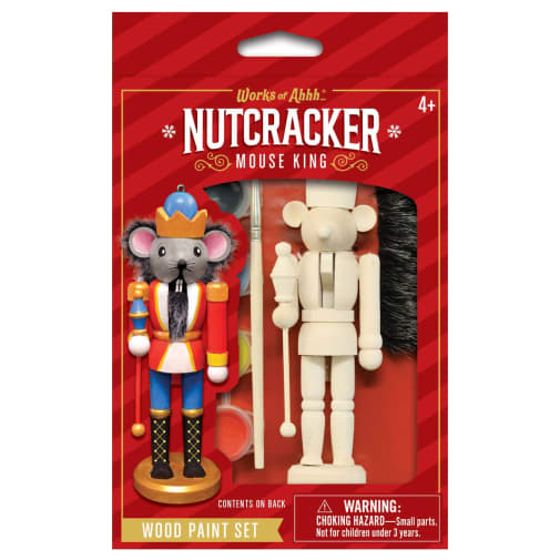 Mini Nutcracker Mouse King Wood Paint Ornament