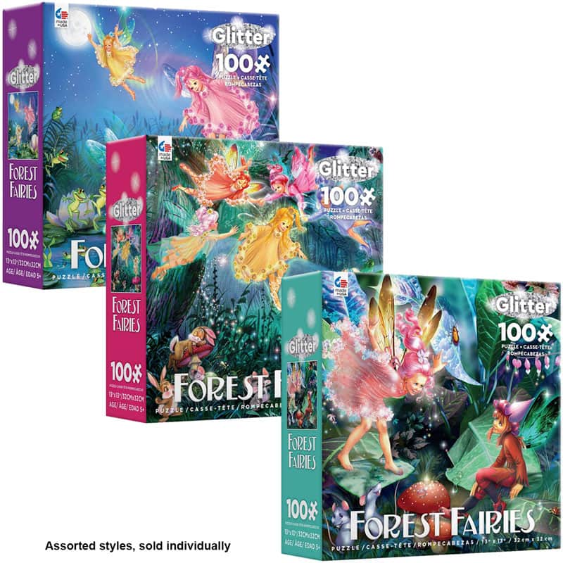 Ceaco Forest Fairies Glitter (Assorted Styles) 100 Piece Puzzle