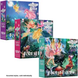 Ceaco Forest Fairies Glitter (Assorted Styles) 100 Piece Puzzle