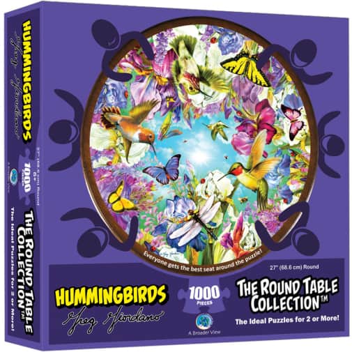Hummingbirds 1000 Piece Puzzle (Round Table Collection)