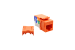 Cat5e RJ45 110 Type Keystone Jack, Orange
