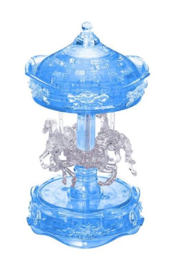 Deluxe 3D Crystal Puzzle - Blue Carousel