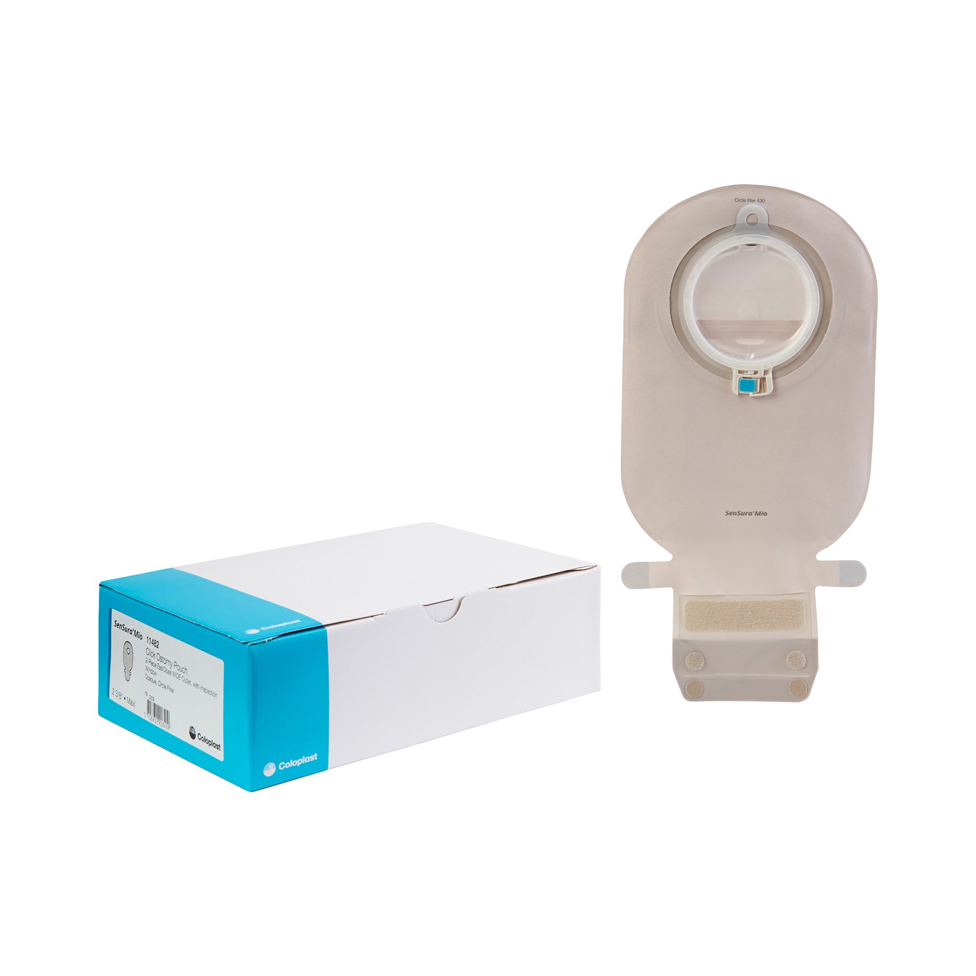 SenSura Mio Click 2-Piece Opaque Ostomy Pouch, Blue Match MK 891210