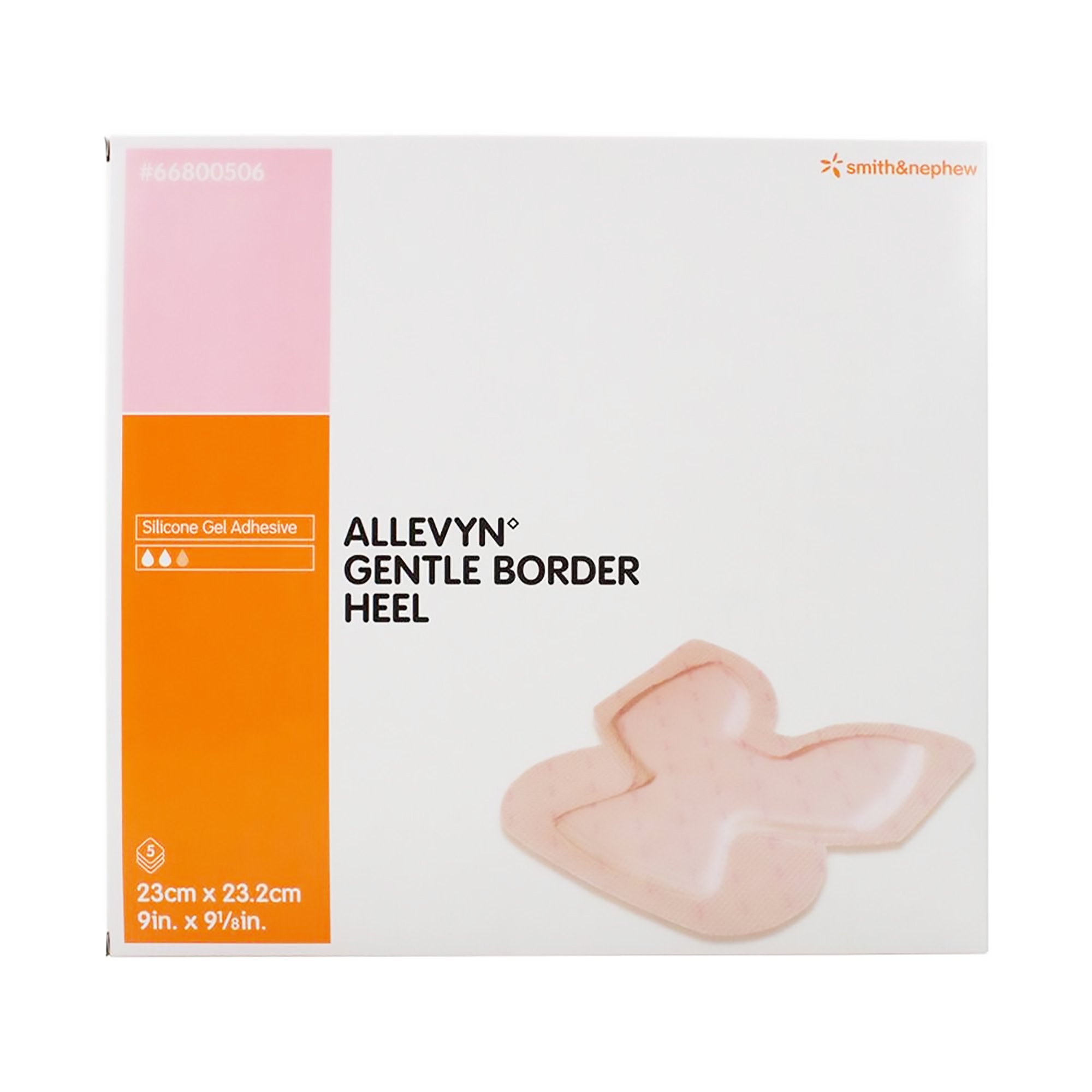 Allevyn Gentle Border Heel Foam Dressing, 23 x 23.2 Centimeters MK 729695