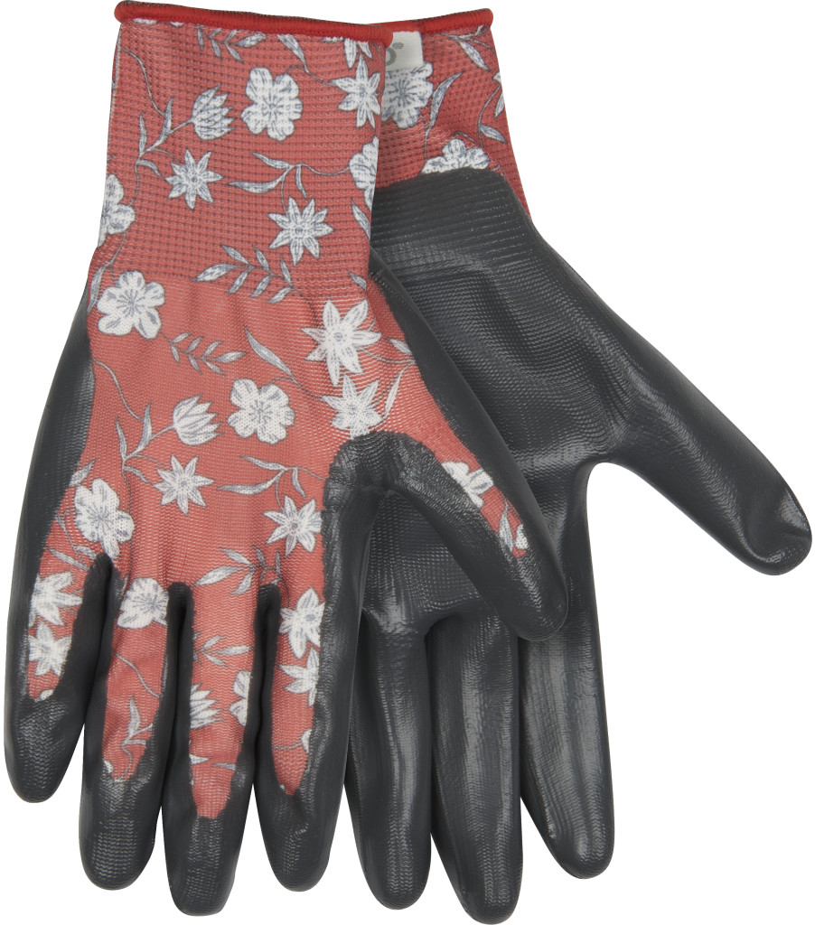 Women&rsquo;s Coral Print Polyester Knit Shell & Nitrile Palm, Pink, large image number 0