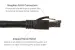 CAT8 Shielded Ethernet Patch Cable, 40Gbps, Snagless, 25 ft, Black