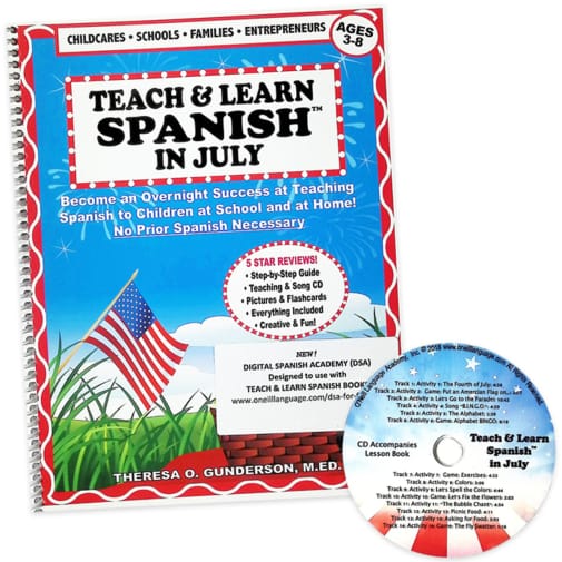 Teach & Learn Spanish in July (Book & CD)