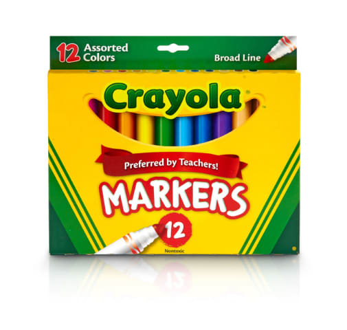Crayola Broad Line Markers Assorted 12 Count