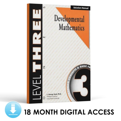 Developmental Math: Level 3 Solution Manual | Ones: Subtraction Concepts and Basic Facts (18 Month Access)